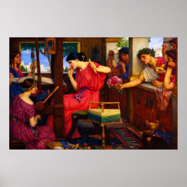 Affiche Penelope et les prétendants par Waterhouse (Devant)