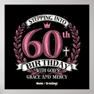 Affiche Pénétrer dans le 60e anniversaire avec la grâce de