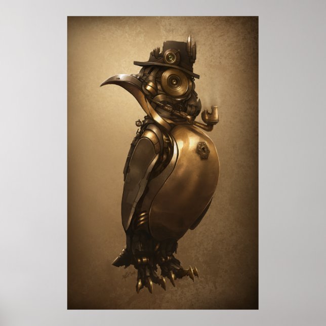 Affiche Penguin de Steampunk | Imprimer (Devant)