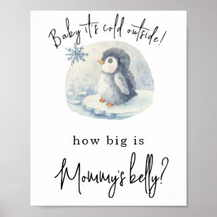 Affiche Penguin - Quelle taille fait le ventre de maman ?