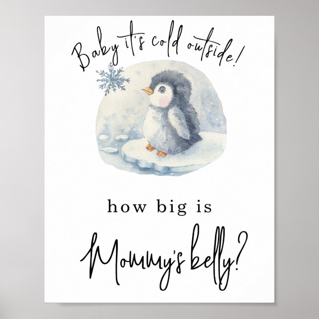 Affiche Penguin - Quelle taille fait le ventre de maman ? (Devant)