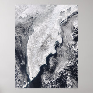 Affiche Péninsule de Kamchatka, Russie orientale