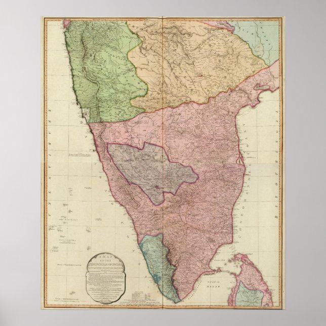 Affiche Péninsule de l'Inde composite (Devant)