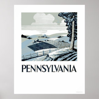 Affiche Pennsylvania Farm 1938 WPA