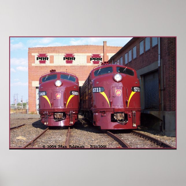 Affiche Pennsylvania Railroad E-8a, s (JTFS) 5809 et 5711 (Devant)