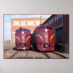 Affiche Pennsylvania Railroad E-8a, s (JTFS) 5809 et 5711