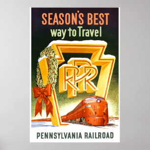 Affiche Pennsylvania Railroad, la meilleure façon de voyag