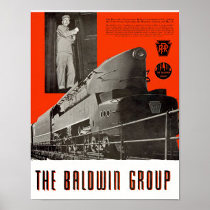 Affiche Pennsylvania Railroad T1 Locomotive 6111