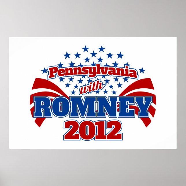 Affiche Pennsylvanie avec Romney 2012 (Devant)