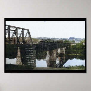 Affiche Pennsylvanie Pont ferroviaire Mont Clare PA