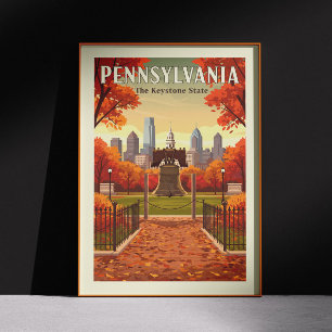 Affiche Pennsylvanie vintage