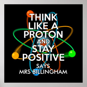 Affiche Pensée personnalisée comme un proton Science