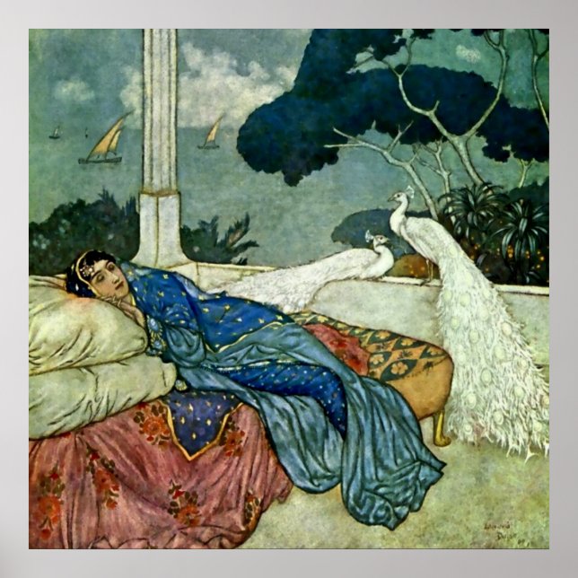 Affiche « Pensée pour la Dame Yang » par Edmund Dulac (Devant)