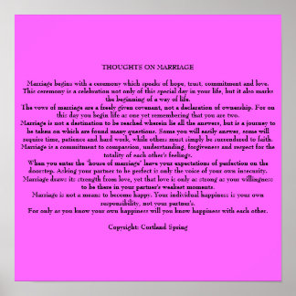 AFFICHE PENSÉES SUR LE MARIAGE