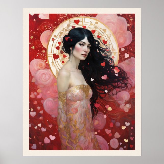 Affiche Penser à l'amour Saint-Valentin Art (Devant)