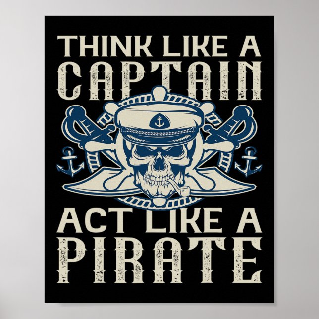 Affiche Penser Comme Un Capitaine Agir Comme Un Capitaine  (Devant)