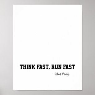 Affiche Penser Fast Run Sport Football Motivation