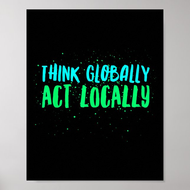 Affiche Penser globalement agir localement De l'environnem (Devant)