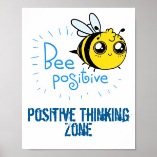 Affiche Penser Positive Abee Positive Mignonne Abee