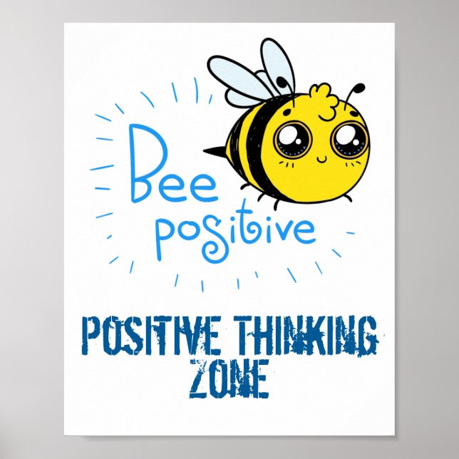 Affiche Penser Positive Abee Positive Mignonne Abee (Devant)