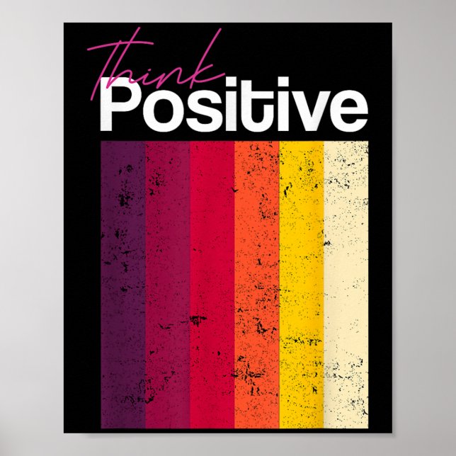 Affiche Penser Positive &amp; Be Inspiré Citations Graphic (Devant)