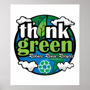 Affiche Penser Terre verte