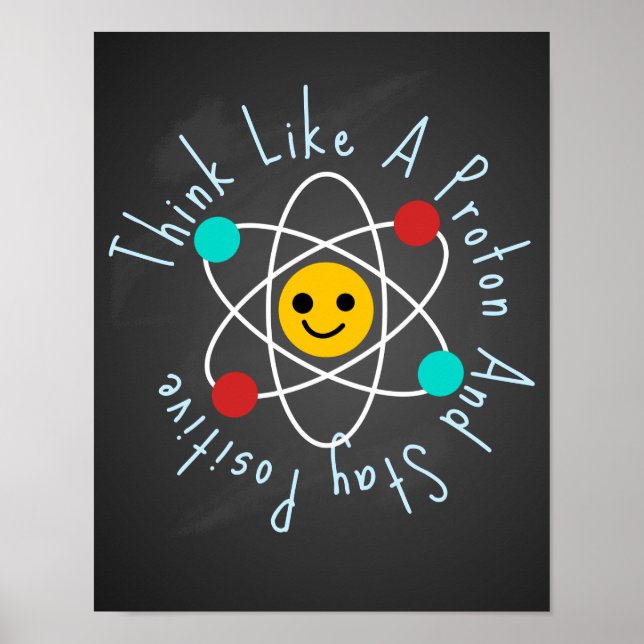 Affiche Pensez À Un Proton Et Restez En Classe Positive (Devant)