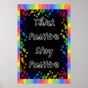 Affiche Pensez À Un Séjour Positif, À Une Auto-Motivation,