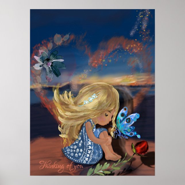 Affiche Pensez à vous à la plage (Devant)