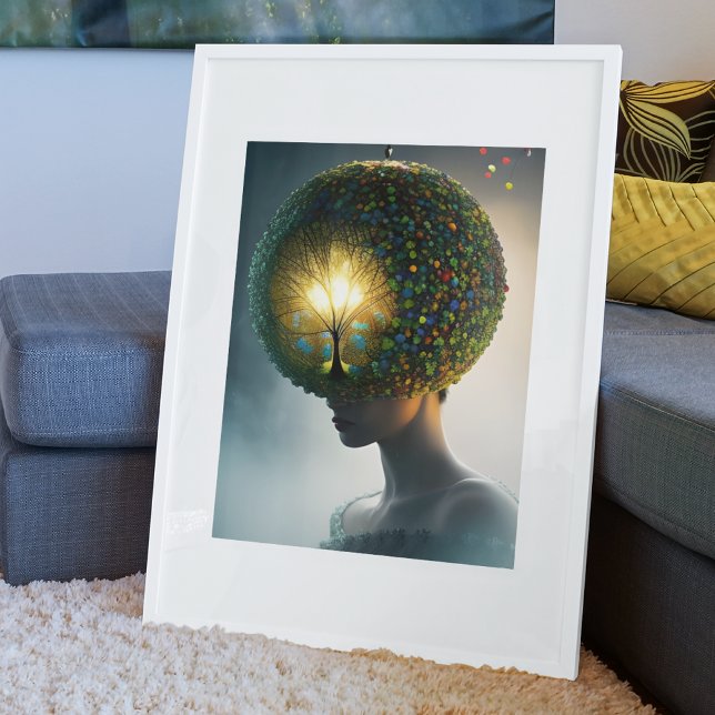 Affiche Pensez aux arbres imaginaire art (Créateur téléchargé)