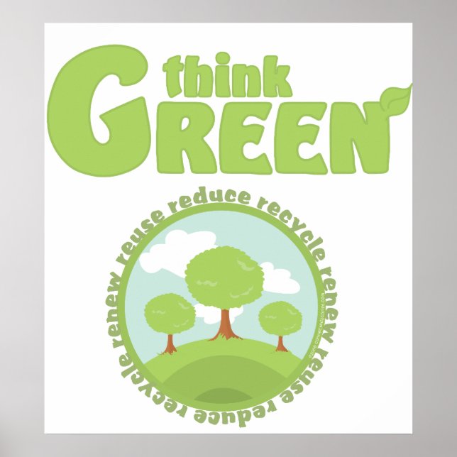 Affiche Pensez aux arbres verts (Devant)