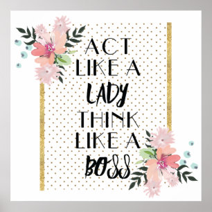 Affiche pensez comme un acte de Madame comme un patron