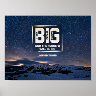 Affiche Pensez Gros. Rêvez Gros. Crois Big.