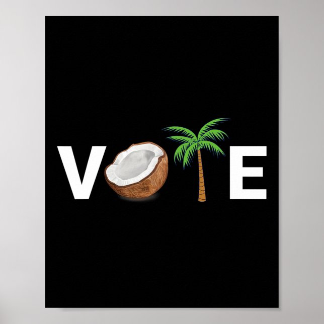 Affiche Pensez Que Vous Êtes Tombé D'Un Cocotier Harris 2 (Devant)