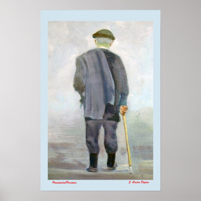 Affiche Pensionné/Persioner (Devant)