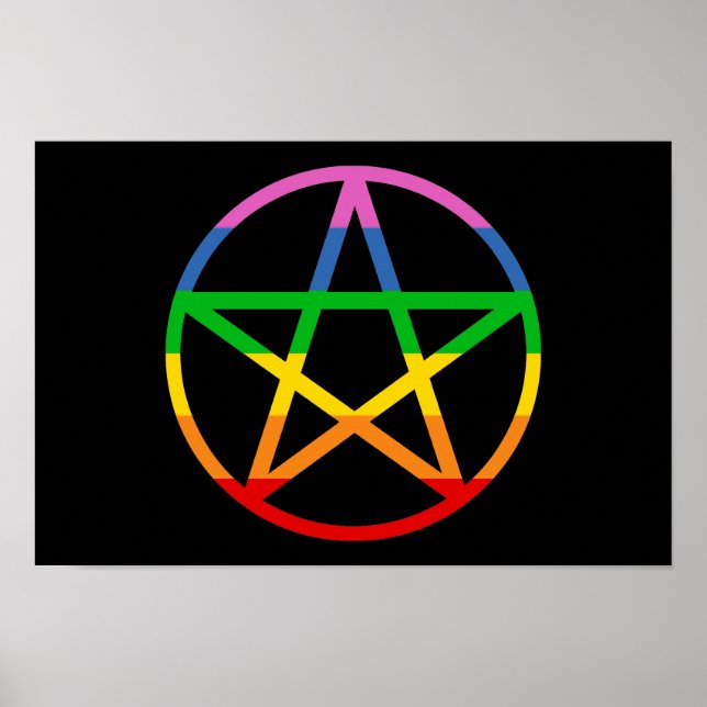 Affiche Pentacle arc-en-ciel (Devant)