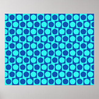 Affiche Pentagons d'effet de mur du café d'illusion optiqu
