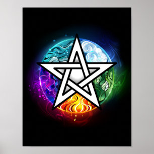 Affiche pentagramme du Wiccan