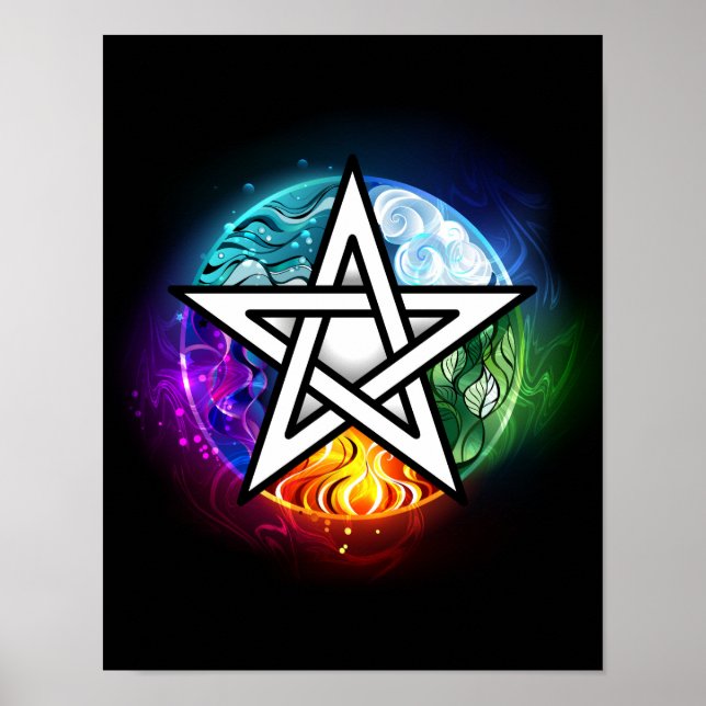 Affiche pentagramme du Wiccan (Devant)