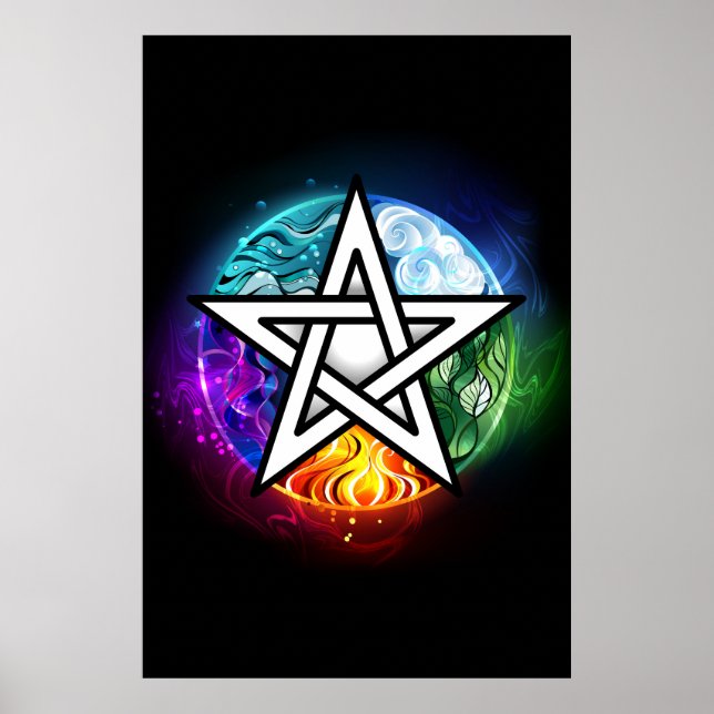 Affiche pentagramme du Wiccan (Devant)