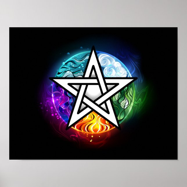 Affiche pentagramme du Wiccan (Devant)