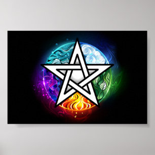 Affiche pentagramme du Wiccan