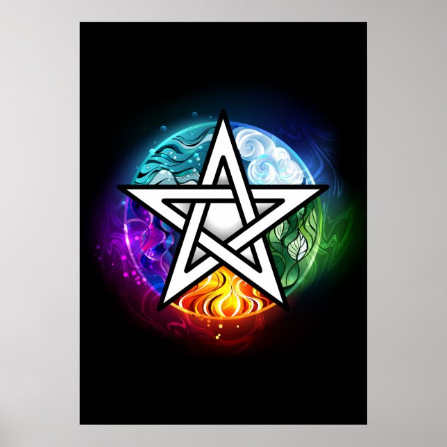 Affiche pentagramme du Wiccan (Devant)