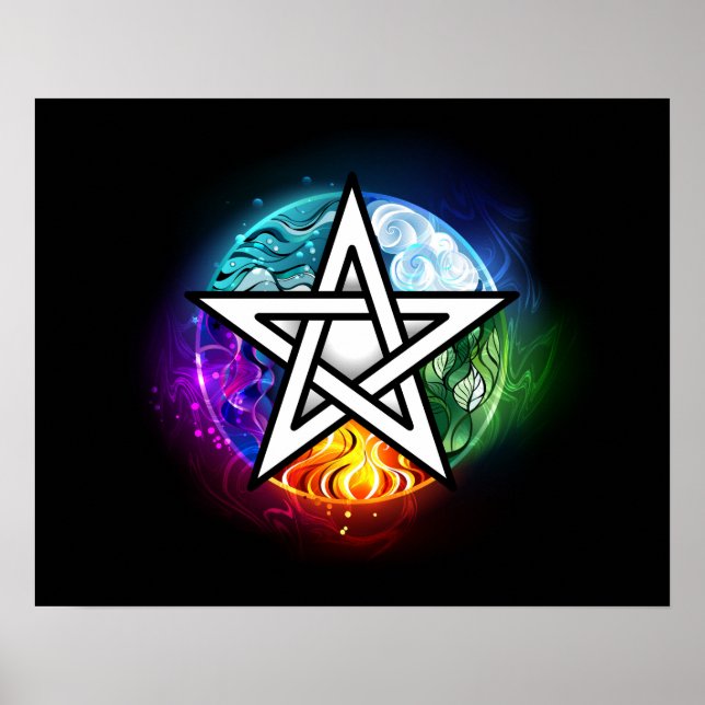 Affiche pentagramme du Wiccan (Devant)