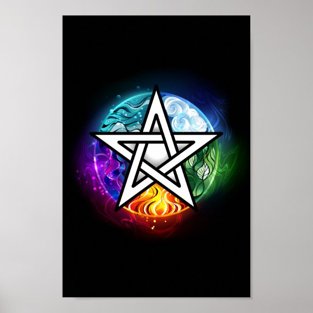 Affiche pentagramme du Wiccan (Devant)