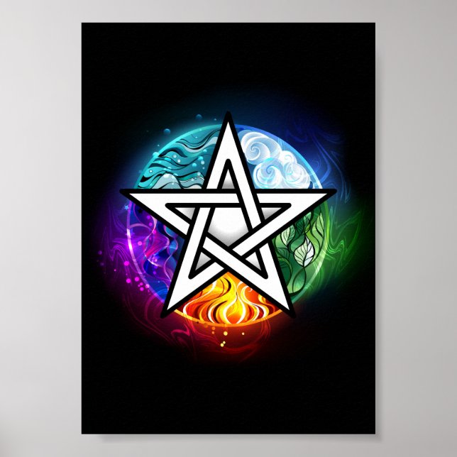 Affiche pentagramme du Wiccan (Devant)