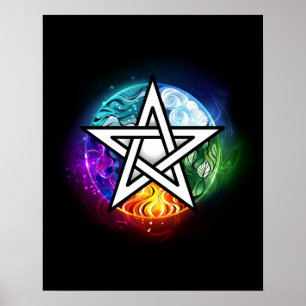 Affiche pentagramme du Wiccan