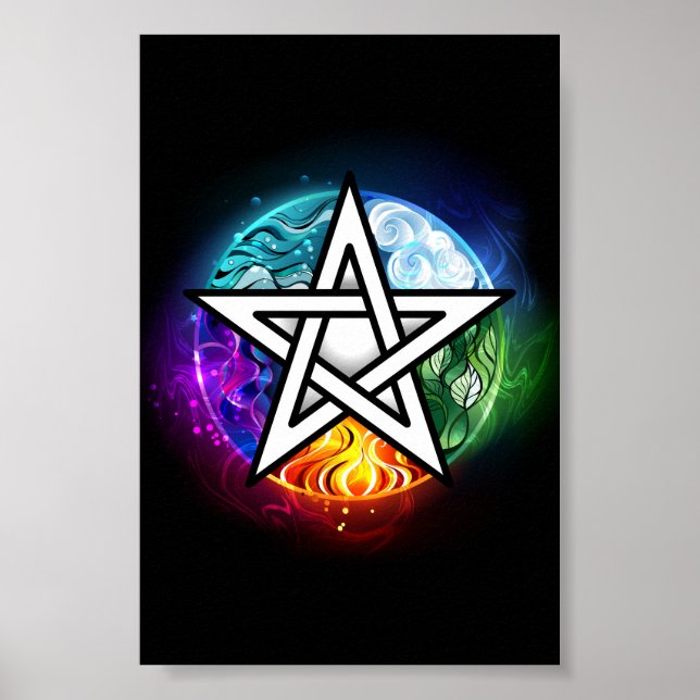 Affiche pentagramme du Wiccan (Devant)