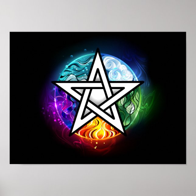 Affiche pentagramme du Wiccan (Devant)