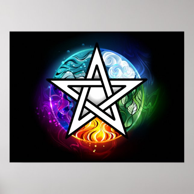 Affiche pentagramme du Wiccan (Devant)